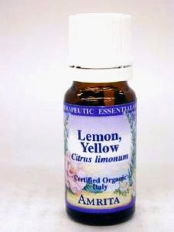 Amrita Aromatherapy, LEMON, YELLOW (ORGANIC) 10 ML