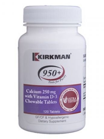 Kirkman 950+ Calcium with Vit D-3 250 mg 120 chews