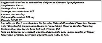Kirkman 950+ Children`s Calcium w/D-3 Choc 120 wafers