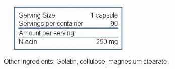ARG`s Niacin 250 mg 90 capsules