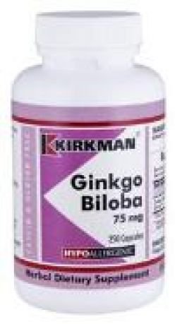Kirkman`s Gingko Biloba Hypoallergenic 75 mg 250 Capsules 3 box value pack