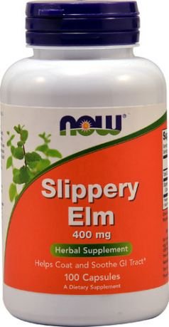 NOW Foods Slippery Elm -- 400 mg - 100 Capsules