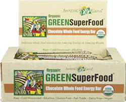 Amazing Grass's Organic GreenSuperFood Choc Bars 60 gr case of 12 bars