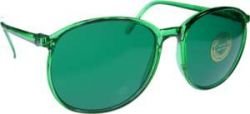 ROUND Style Color Therapy Glasses Green UV 400