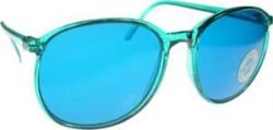 ROUND Style Color Therapy Glasses Aqua (Turquoise) UV 400