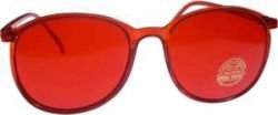 ROUND Style Color Therapy Glasses Red UV 400