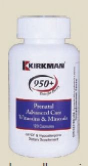 Kirkman 950+ Prenatal Advanced Care Vitamins & Minerals 120 caps