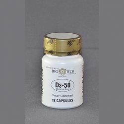 Bio-Tech`s D3-50 50 000 IU 12 capsules