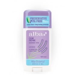 Alba Botanica, Clear Enzyme Deodorant Stick, Lavender, 2 oz (57 g)