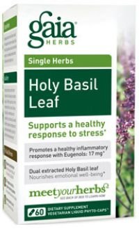 Gaia Herbs, HOLY BASIL PRO 60 LVCAPS