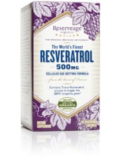 Reserveage  ReserveAge Organics  Resveratrol  500 mg  60 Veggie Caps