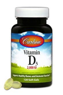 Carlson, Vitamin D 2000IU, 120 sgels