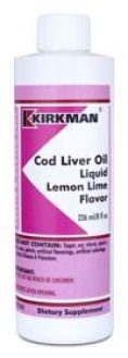 Kirkman`s Cod Liver Oil Liquid Flavored 8 oz 3 box value pack