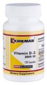 Kirkman's Vitamin D-3 2000 IU - Hypoallergenic 120 capsules 3 box value pack