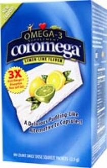 Coromega Omega-3 Fish Oil Lemon Lime -- 90 Squeeze Packets
